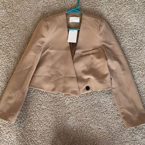 Oak and Fort cropped blazer
